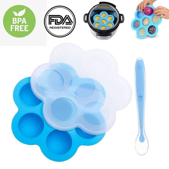 Made-in-USA - Popfex Silicone Egg Bites Mold for Instant Pot Accessories - Fits Instant Pot 5,6,8 qt Pressure Cooker - Reusable Storage Container